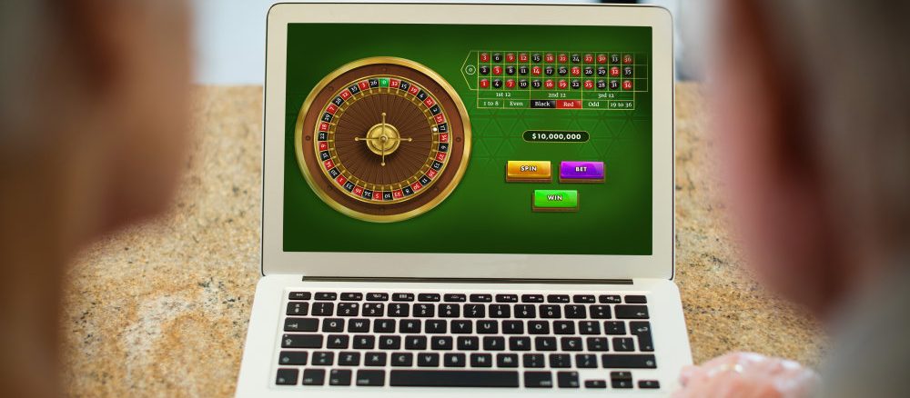 Un juego de ruleta en línea en una PC