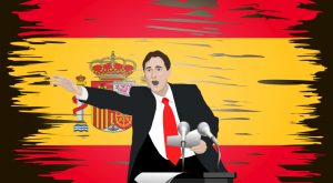 ministro español dando un discurso